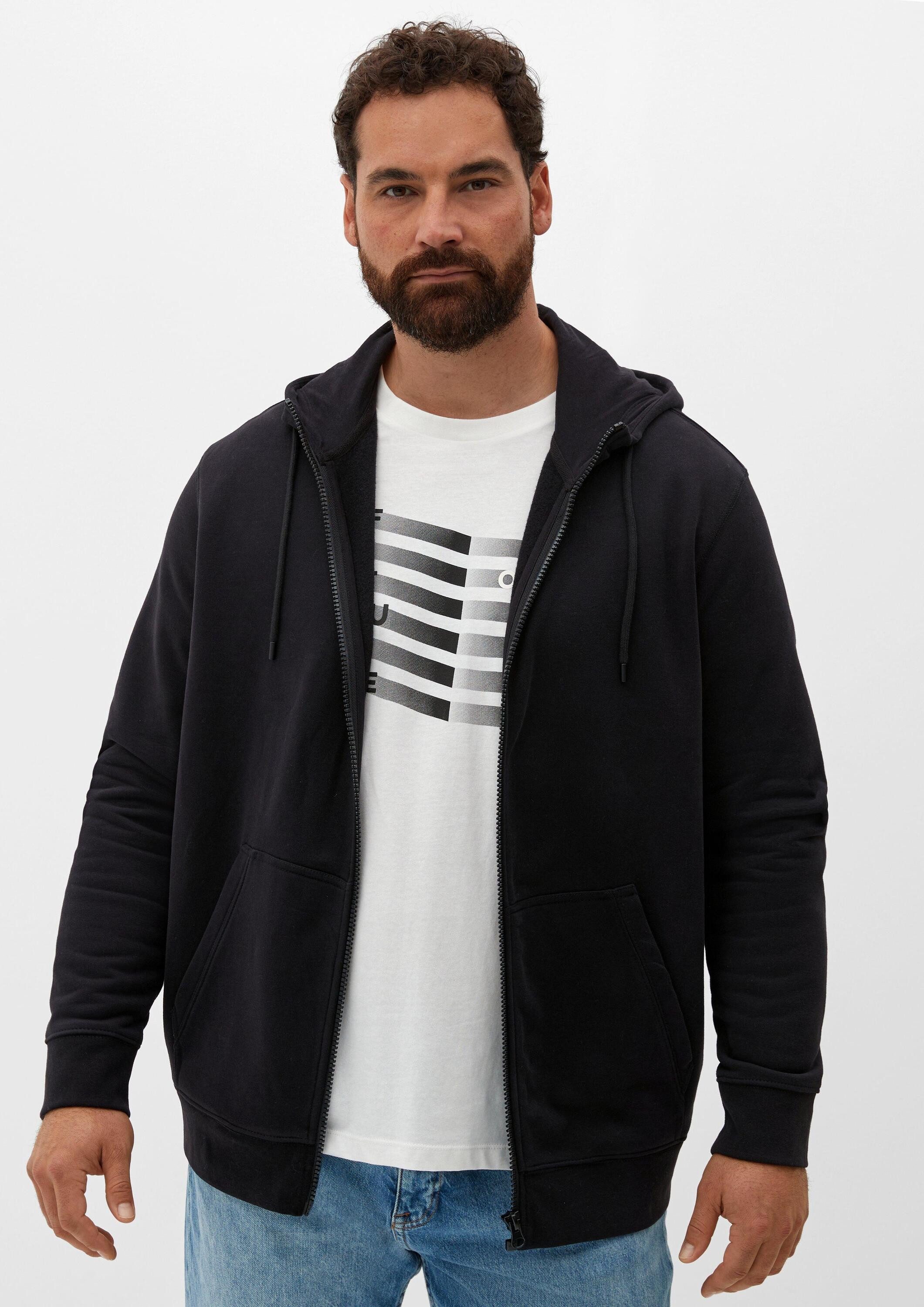 s.Oliver Sweatjacke Sweatshirt Jacke Sweatjacke mit Kapuze