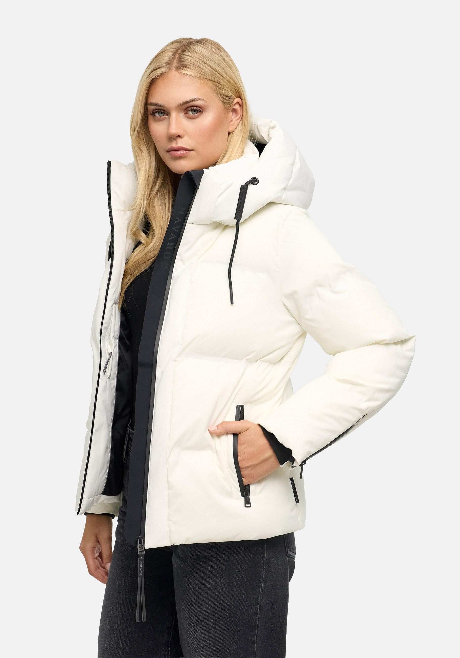 Navahoo Outdoorjacke Wolkentanz XIV Kurze Damen Steppjacke mit abnehmbarer Kapuze