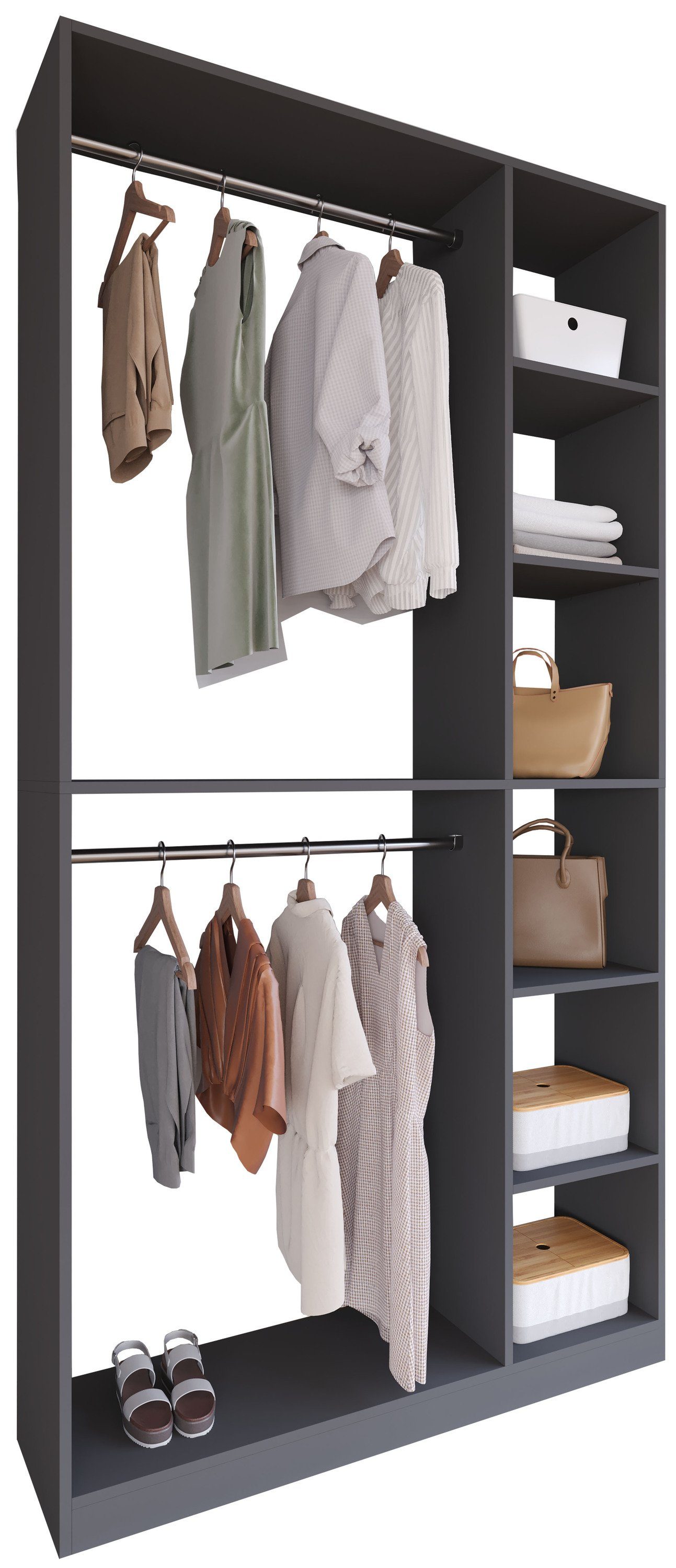 VCM Kleiderschrank Offener begehbarer Kleiderschrank Regal günstig online kaufen