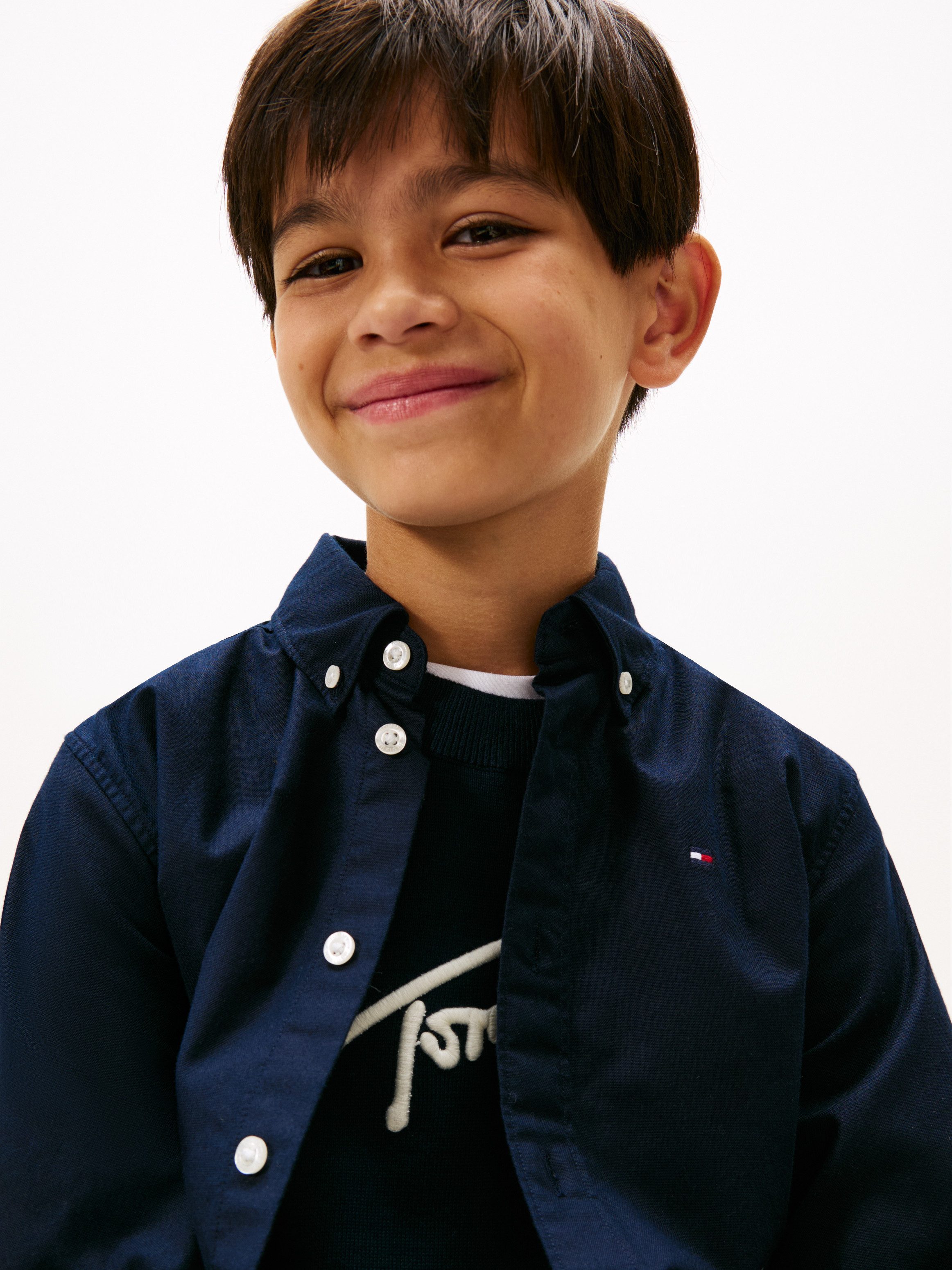 Tommy Hilfiger Langarmhemd Kinder bis 16 Jahre mit Button-Down-Kragen – Bild 2 von 5