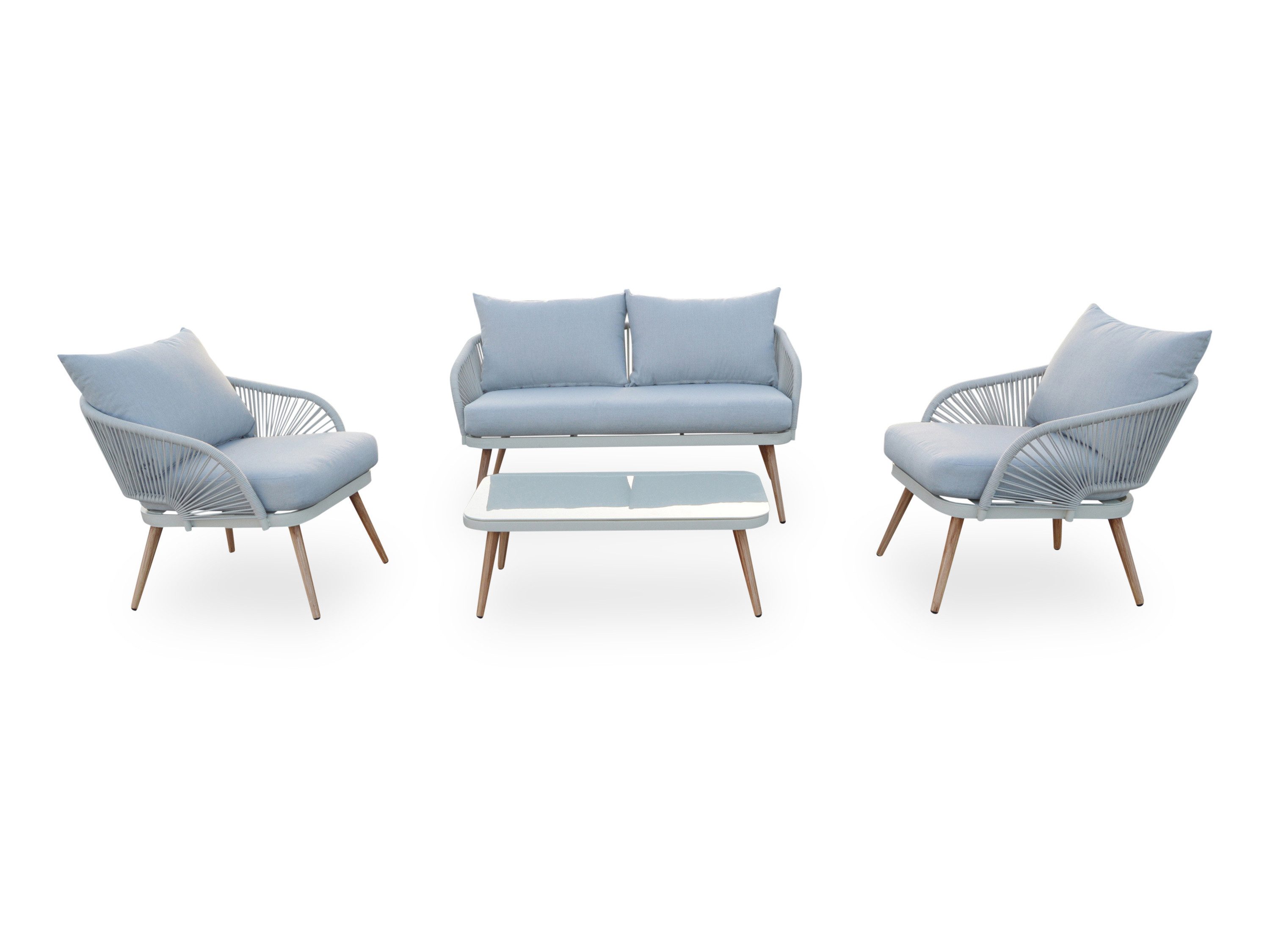 casa NOVA Gartenlounge-Set casa NOVA Lounge-Set LINO BHT 138x75x60 cm bunt Gartenset Loungemöbel