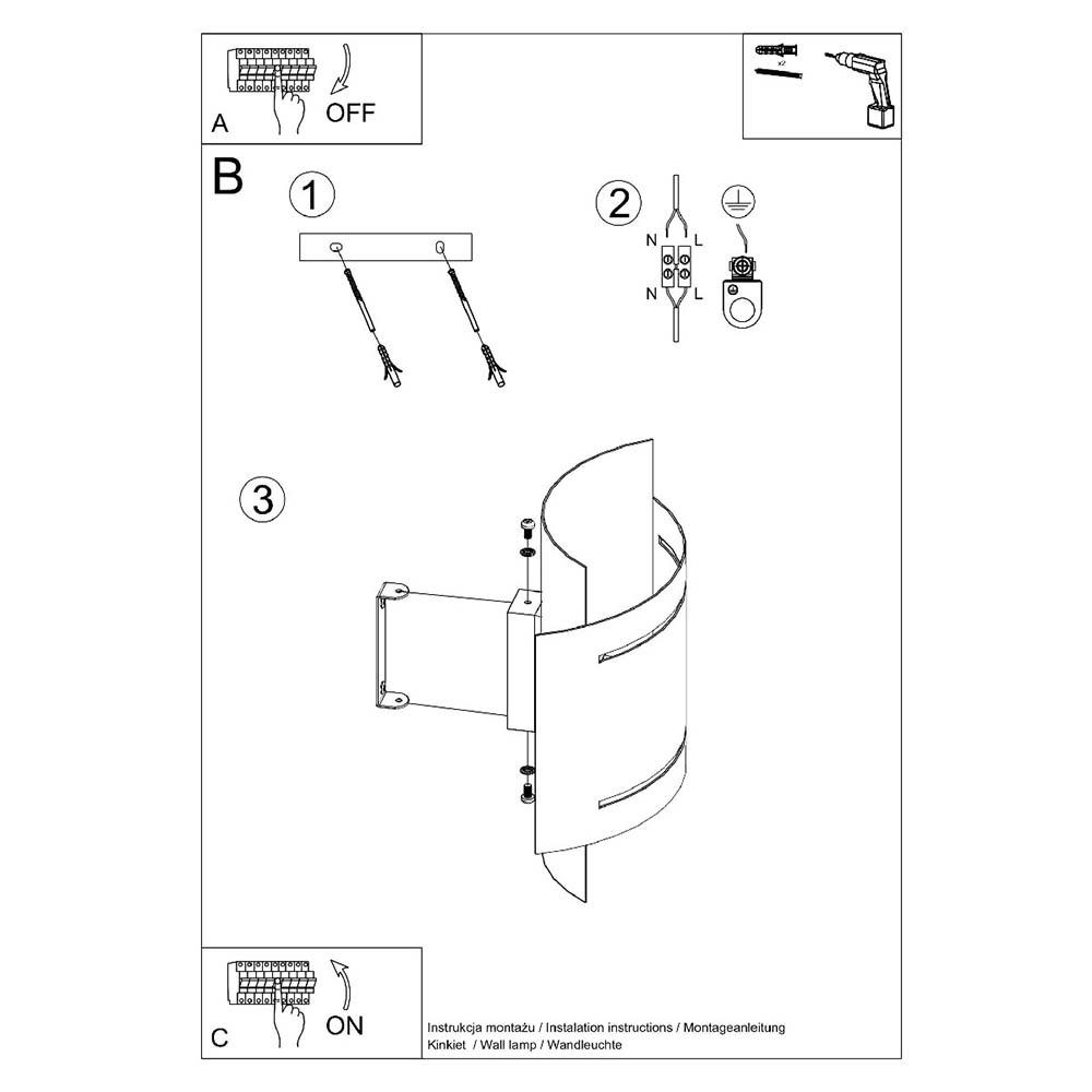 Schlafzimmerleuchte Leuchtmittel nicht Wandleuchte, Schwarz Stahl 1x Wandleuchte Spotlampe etc-shop inklusive, Flurleuchte