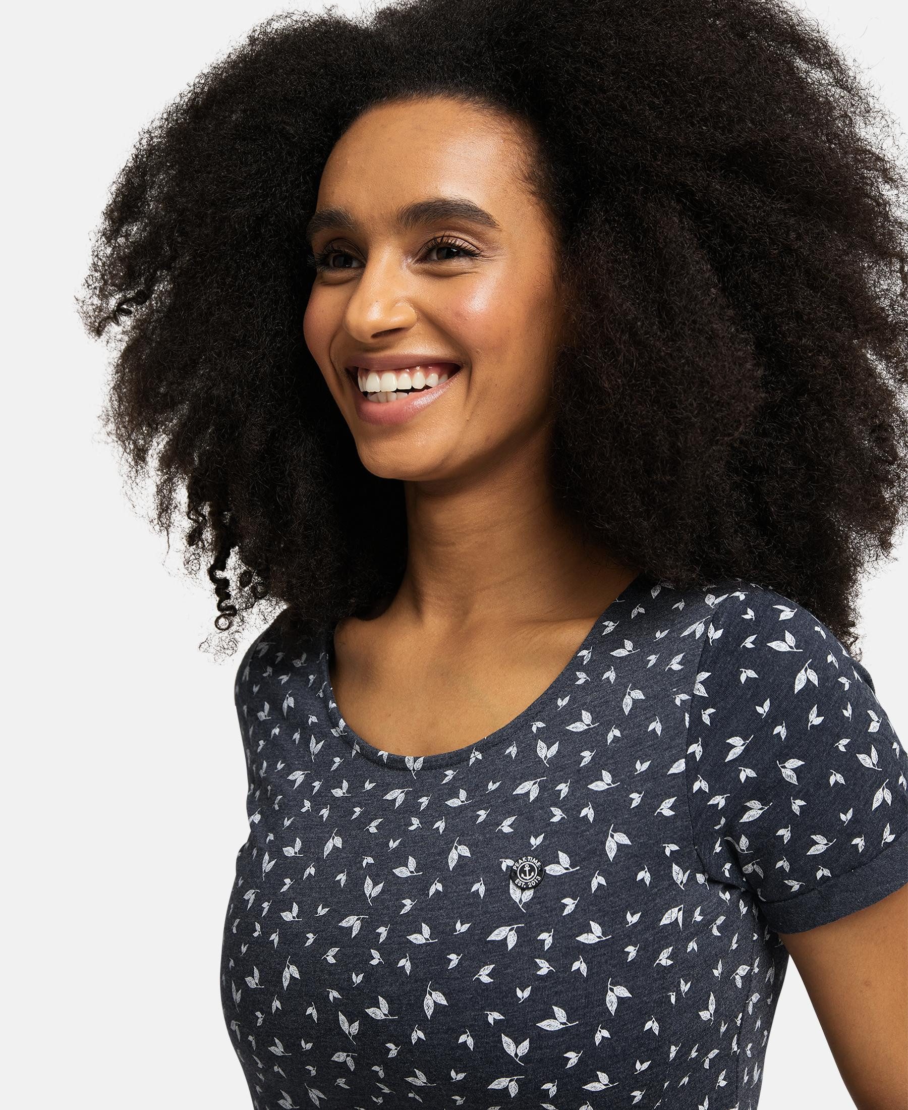 PEAK TIME Sommerkleid L80022 leichtes Jersey Strandkleid mit Kordel