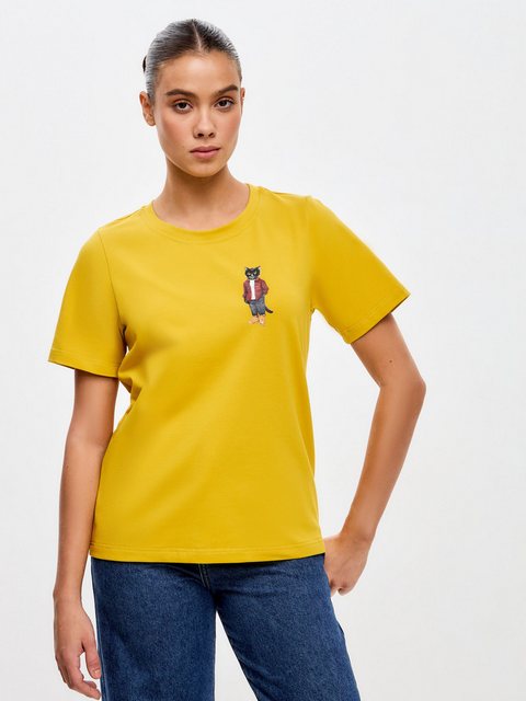 CAT by maniita lacitta Kurzarmshirt Gedrucktes T-Shirt COUNTRY CAT (1-tlg) günstig online kaufen