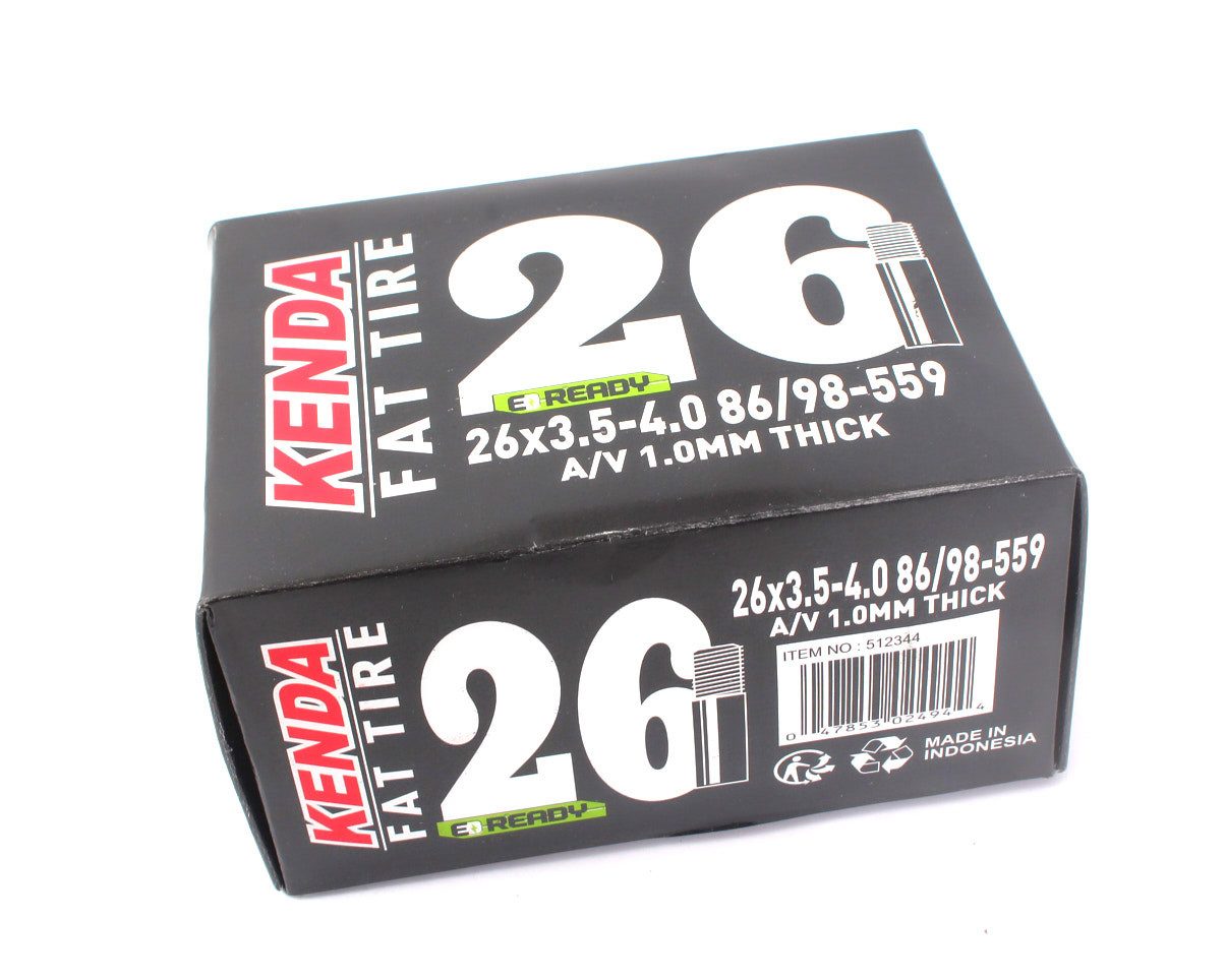 KHEbikes Fahrradschlauch KENDA Fahrradschlauch 26 x 3,5–4,0 Zoll AV – Fatbike Schlauch, 26", (1-St), hochwertige BUTYL Gummimischung