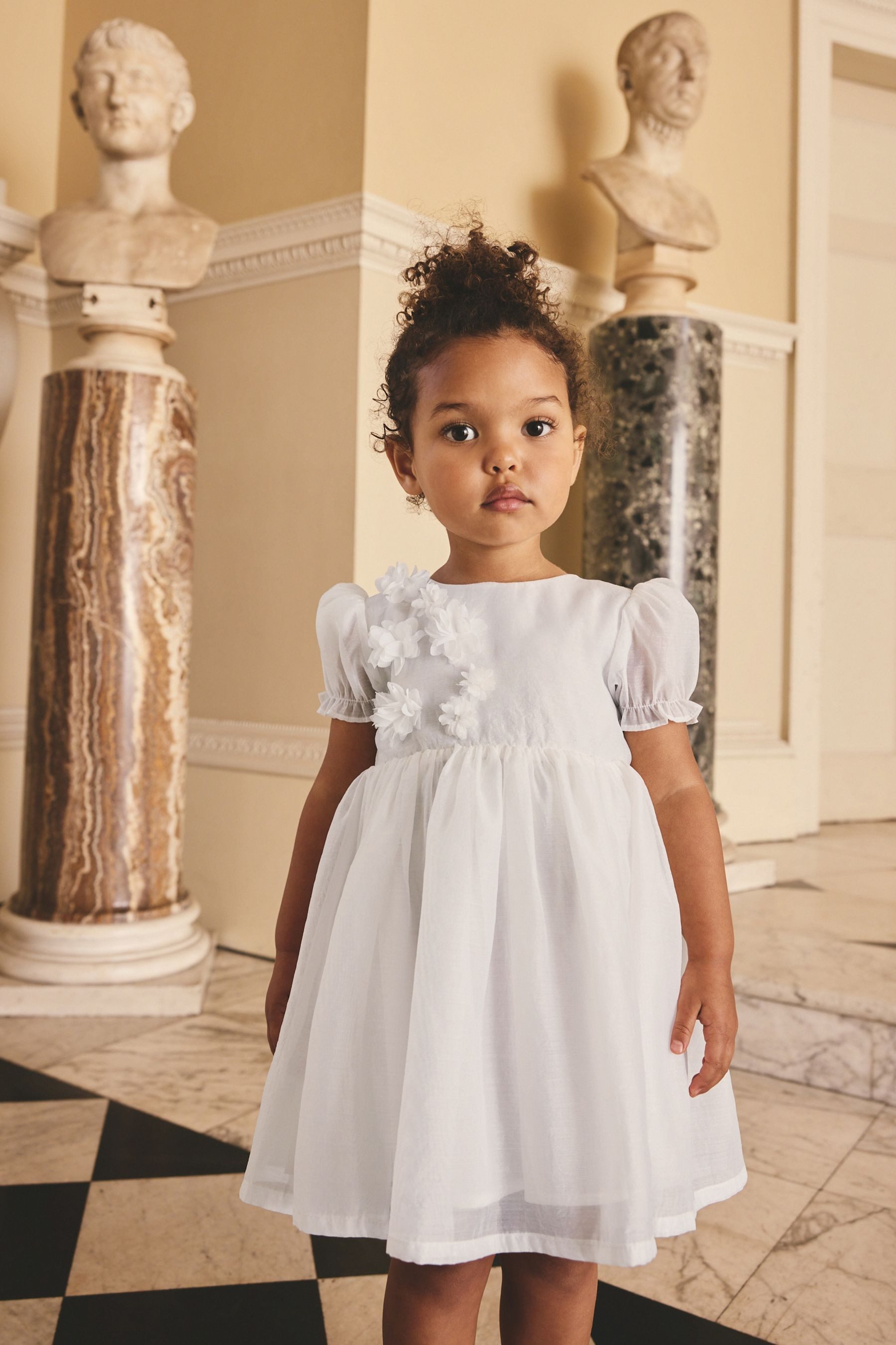 Next Partykleid Kleid mit Ansteckblume (1-tlg)