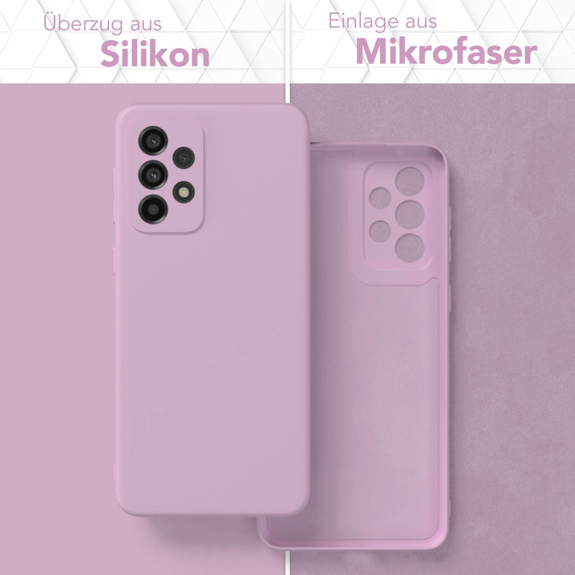EAZY CASE Handyhülle für Samsung Galaxy A33 5G Hülle Silikon 6,4 Zoll, Hülle mit Kameraschutz handycover Soft Smart Slimcover Lila / Flieder – Bild 3 von 5