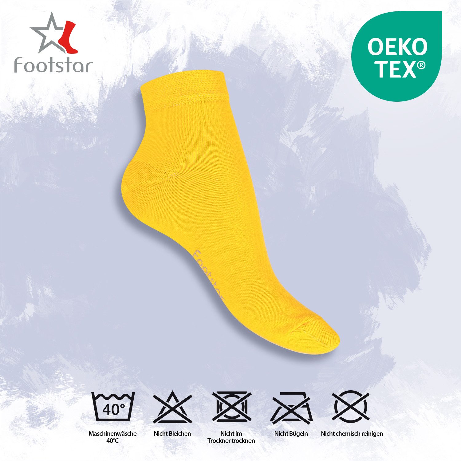 Footstar Kurzsocken EVERYDAY! 10 Paar Quarter Socken Kurzsocken Kurze Baumwoll Socken