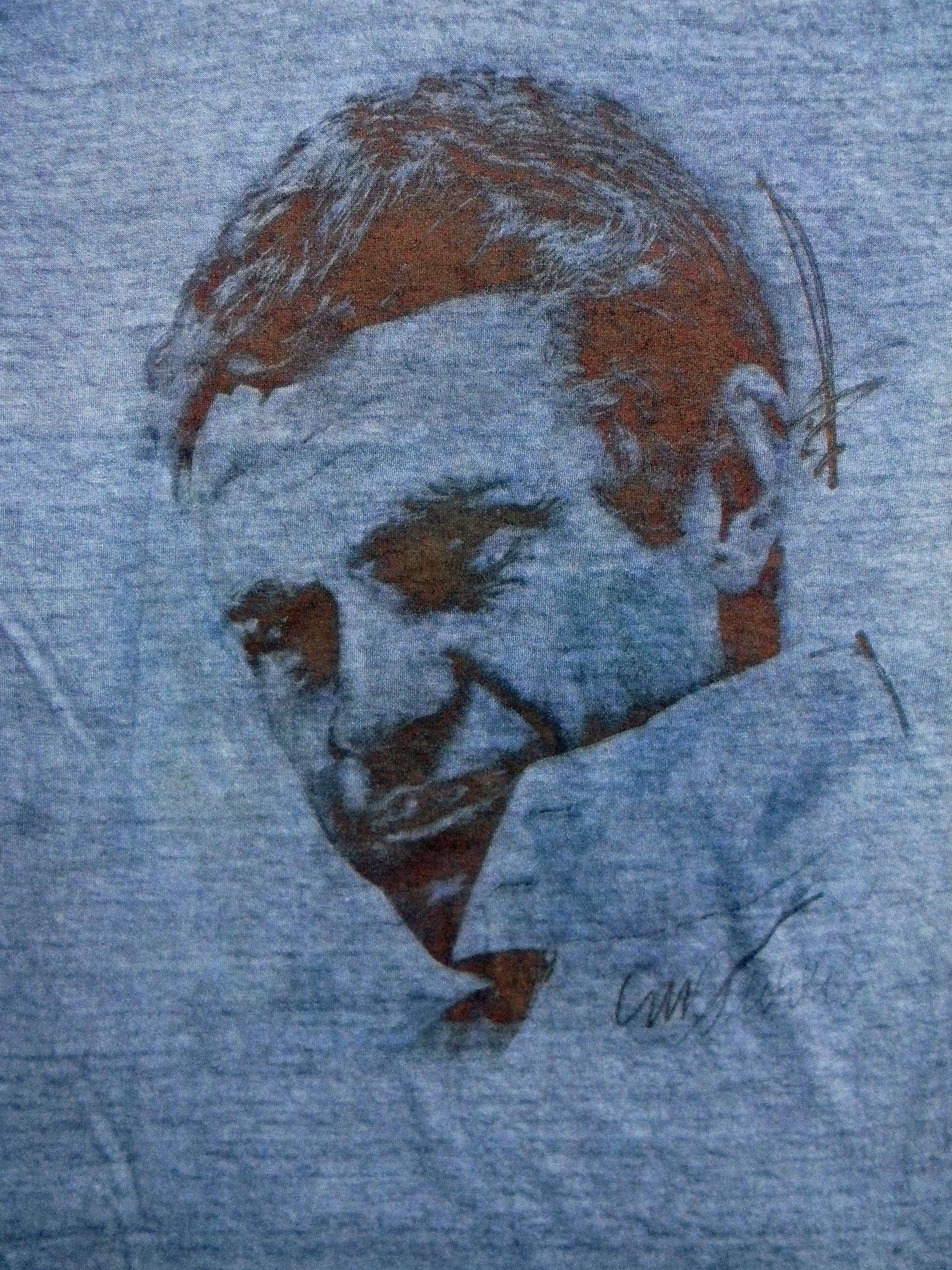 T-Shirt Maurer Sidney Stück) (Stück, Frontprint McQueen" Blau mit 1-tlg., "Steve
