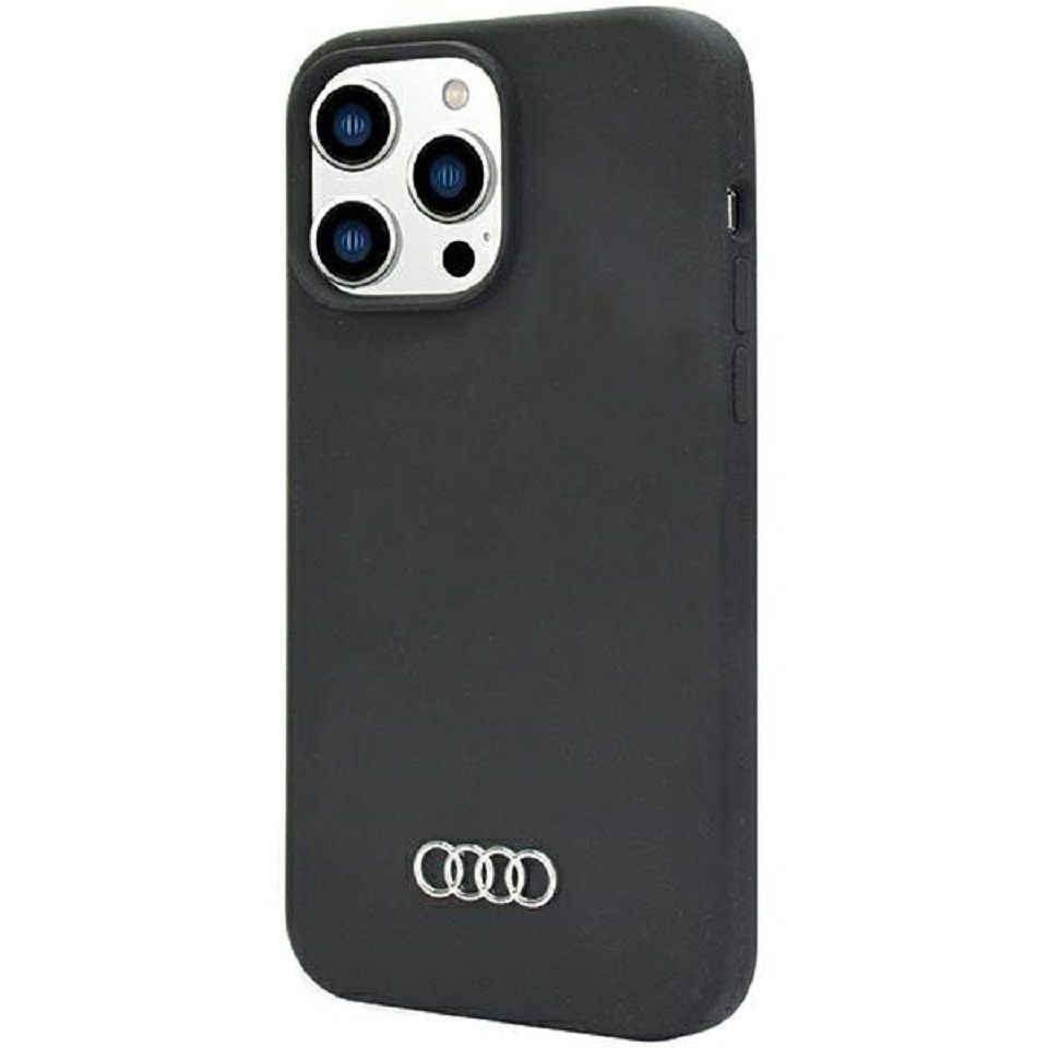 Audi Handyhülle Case iPhone 14 Pro Silikon schwarz 6,1 Zoll, Kantenschutz