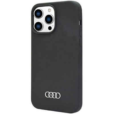 Audi Handyhülle Case iPhone 14 Pro Silikon schwarz 6,1 Zoll, Kantenschutz