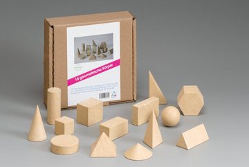 Wissner® aktiv lernen Lernspielzeug Geometriekörpersatz (14 Stück),  Geometrie Lernspielzeug RE-Wood® (14-St), RE-Wood®