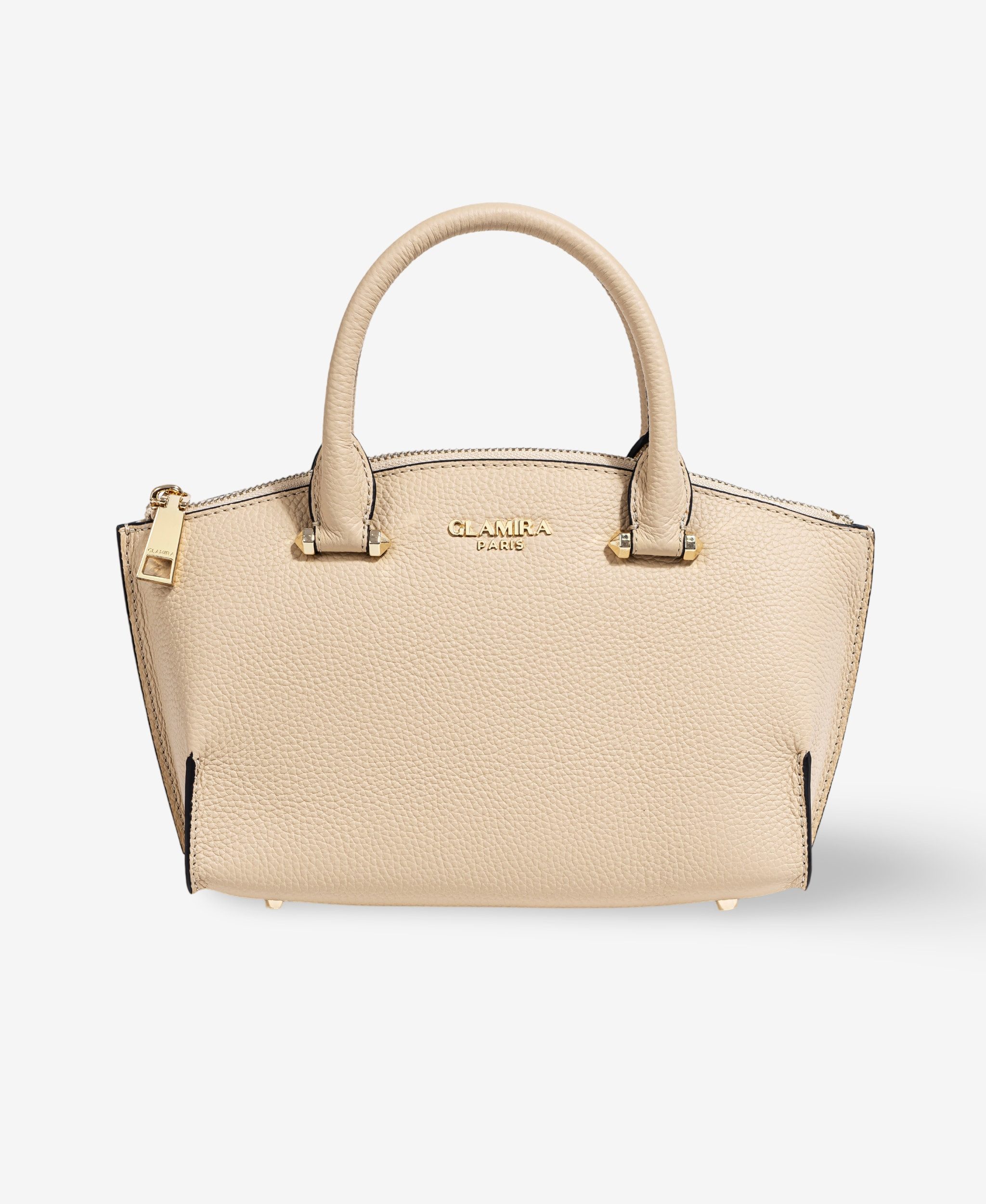 GLAMIRA Umhängetasche GoAnywhere Beige Umhängetasche (1-tlg), echt Leder, mit Reißverschluss