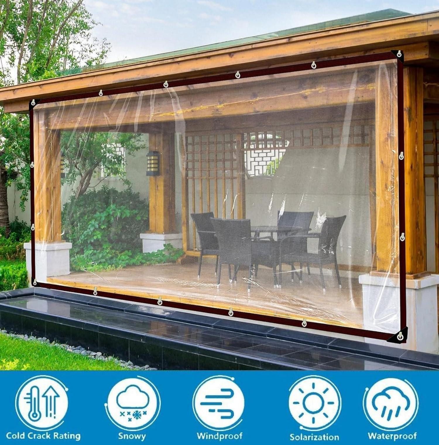 LuxusKollektion Gartenstuhl Transparente Abdeckplane Wasserdicht 2x3m günstig online kaufen
