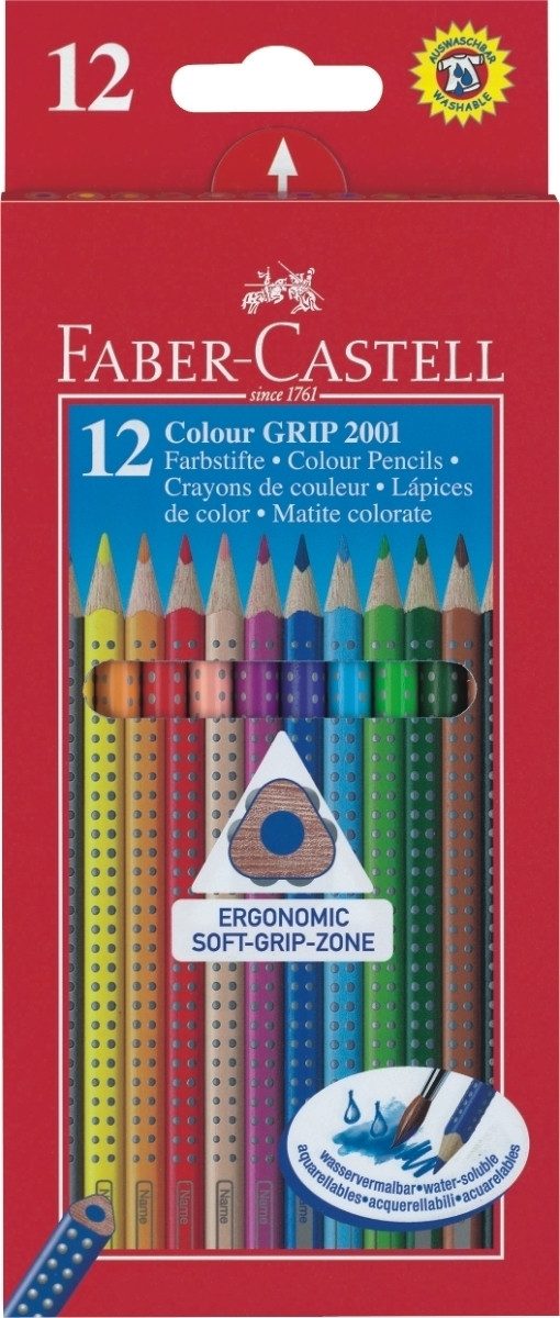 Faber-Castell Buntstift Farbstifte Colour Grip VE=12 Farben