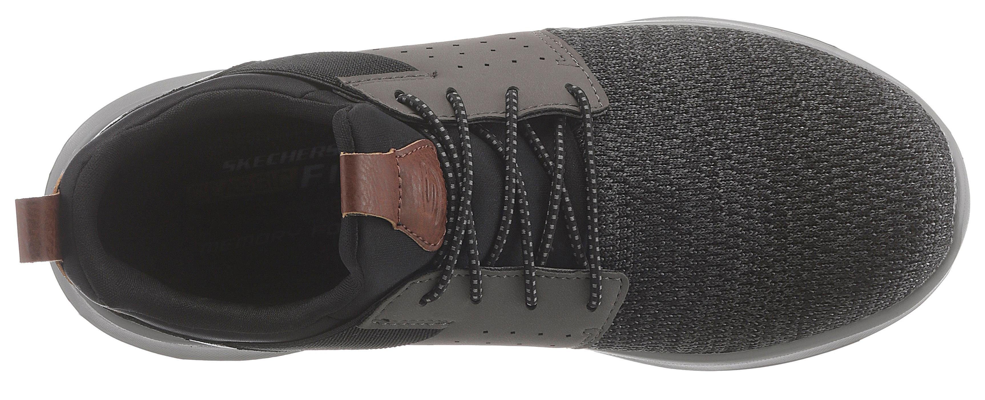 grau mit praktischem schwarz Delson-Camben Gummizug Skechers Sneaker