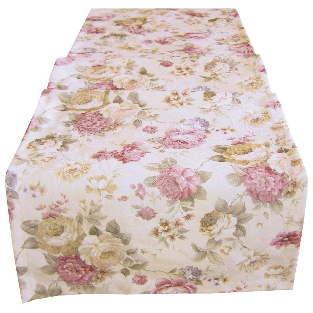 matches21 HOME & HOBBY Tischdecke Tischläufer CHLOE Rosen Blüten Jacquard P günstig online kaufen