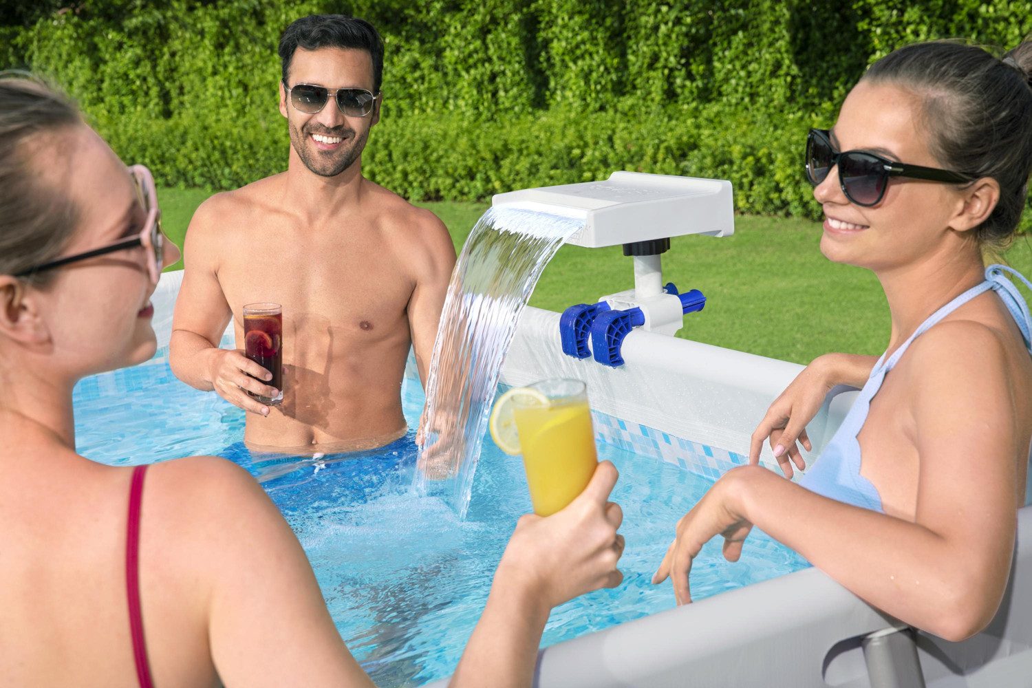 Bestway Poolwasserfall Flowclear™ mit LED-Licht