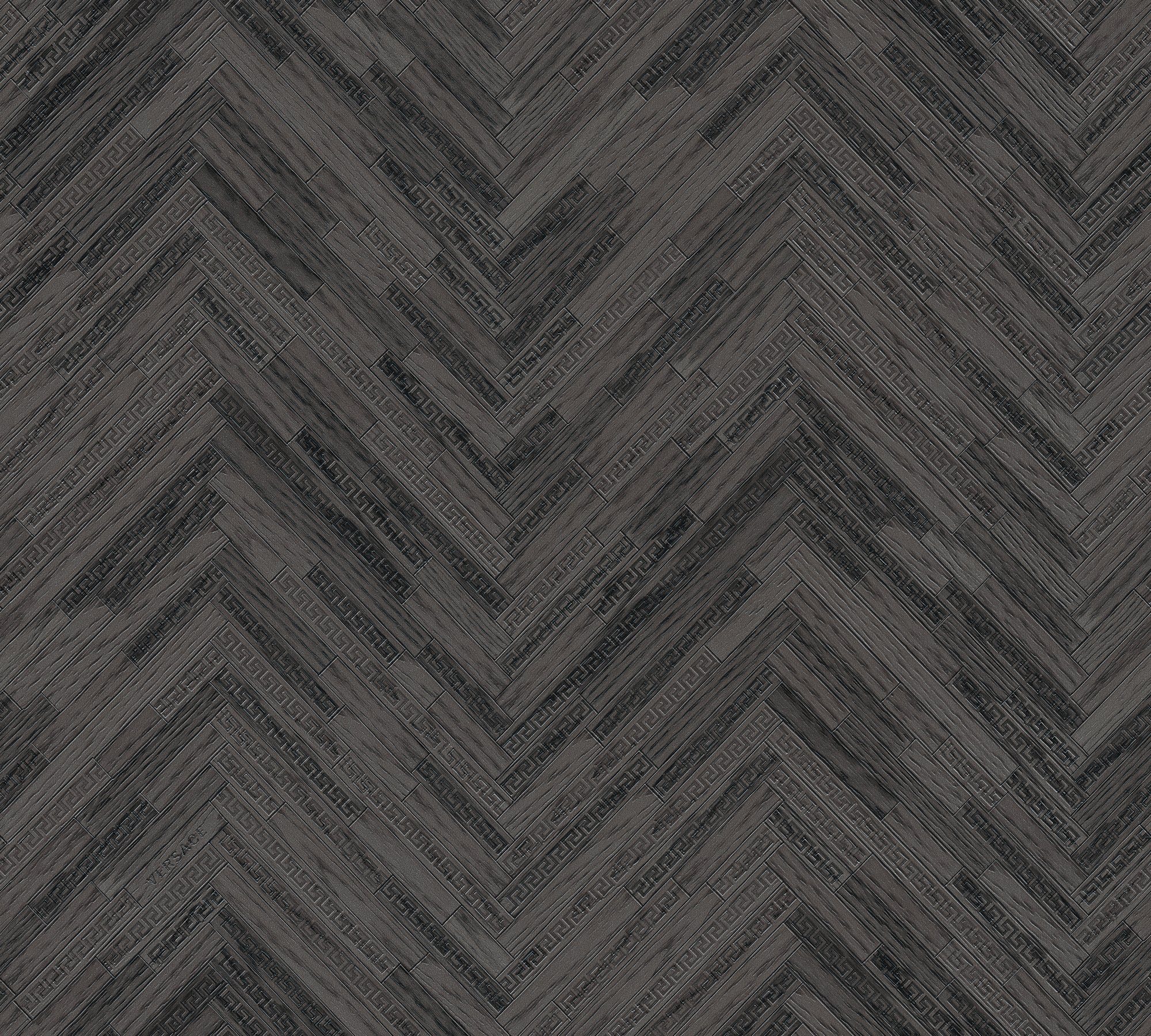 Versace Vliestapete Versace wallpaper Versace 4, Tapete in Holzoptik, grau, schwarz