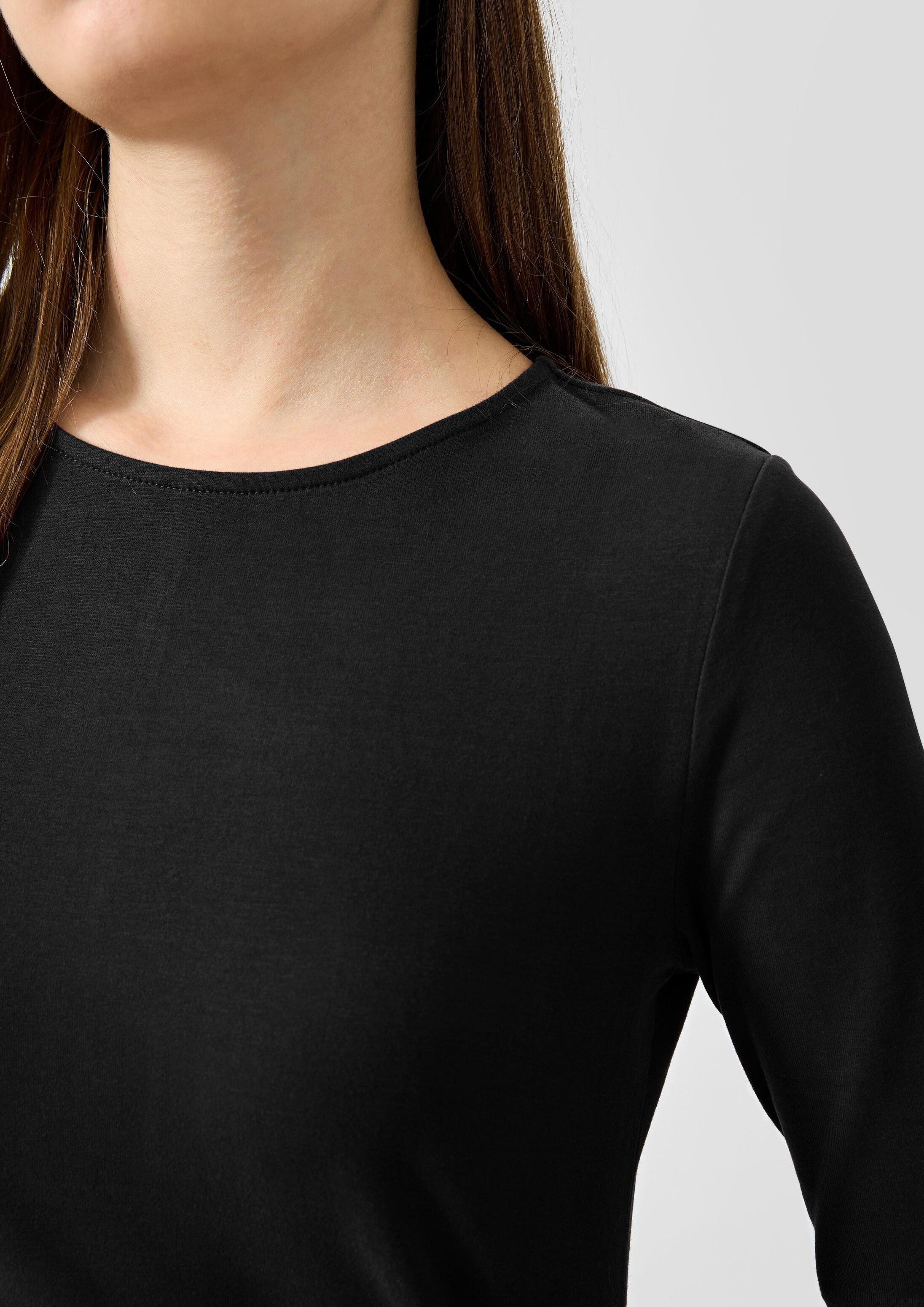 QS Langarmshirt T-Shirt Softes Longsleeve aus Baumwollstretch – Bild 4 von 5