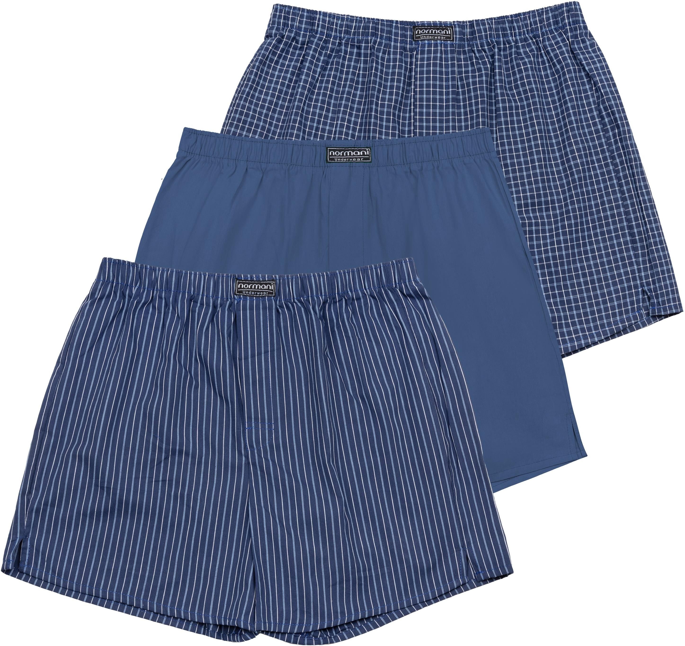 normani Boxershorts 3 Stück Herren Web Boxershorts Aus atmungsaktiver Baumw günstig online kaufen