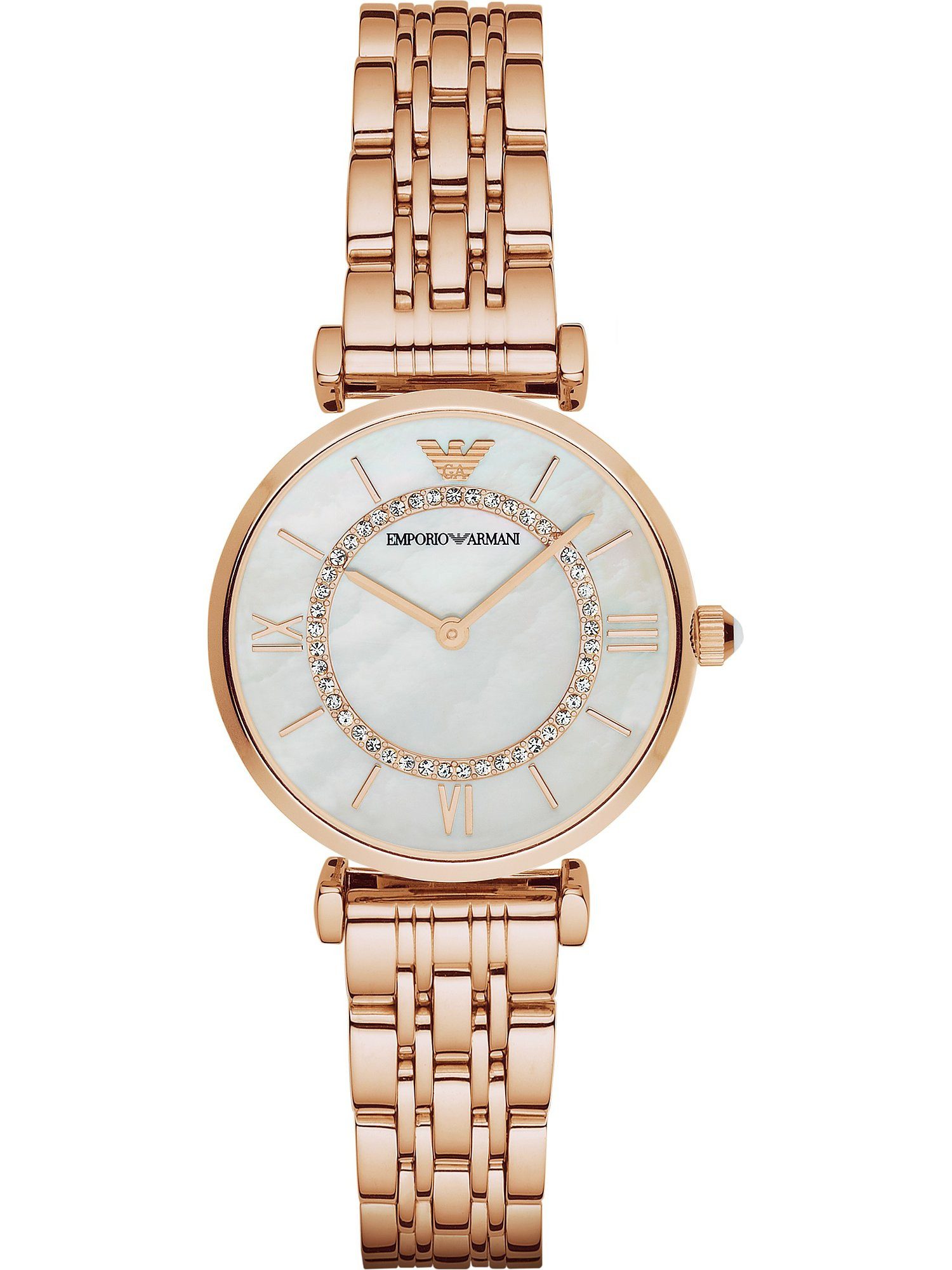 Emporio Armani Quarzuhr Emporio Armani Damen-Uhren Analog Quarz