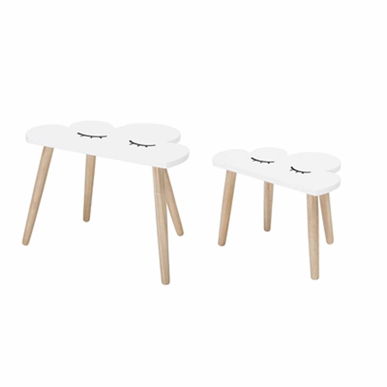 Bloomingville Kindertisch Bloomingville Kinder Tisch 2er-Set Wolke weiß