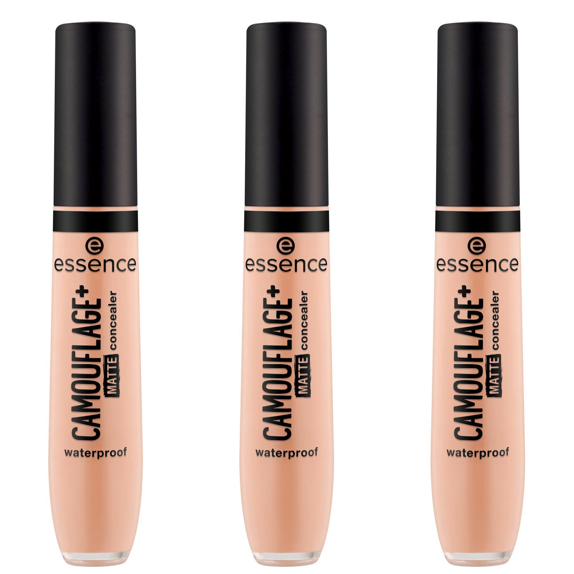 Essence Concealer CAMOUFLAGE+ MATTE concealer, 3-tlg., 3-tlg., hohe Deckkraft, mattierend, alle Hauttypen