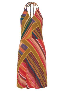 LASCANA Neckholderkleid mit Alloverdruckund Cut-Out am Ausschnitt, Sommerkleid, Strandkleid