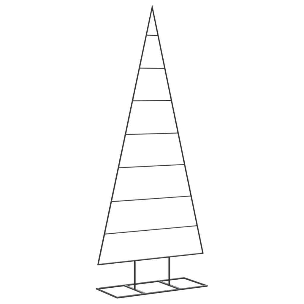 vidaXL Künstlicher Weihnachtsbaum Metall-Weihnachtsbaum für Dekorationen Schwarz 150 cm