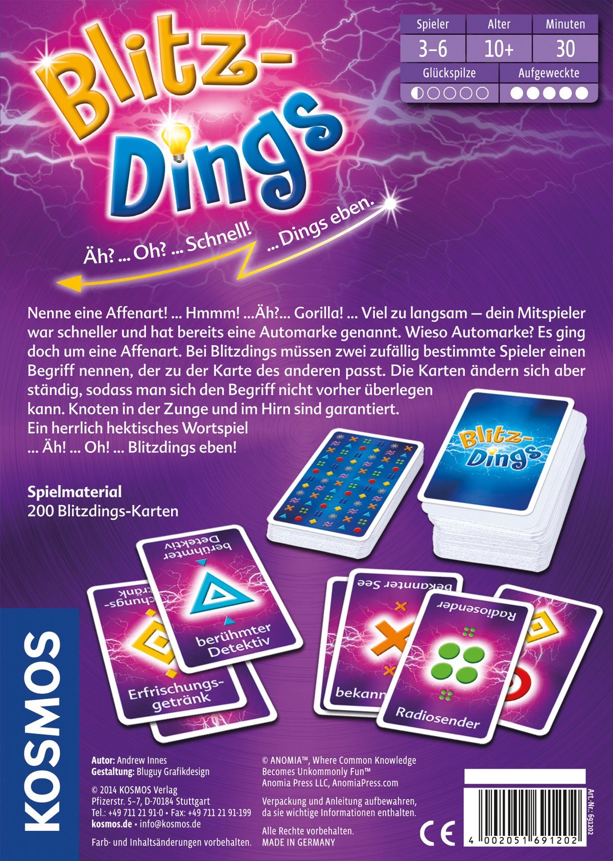 Kosmos Spiel Blitzdings, Partyspiel, Made in Germany