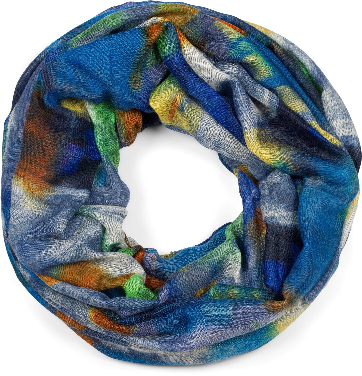 styleBREAKER Loop Loop Schal mit buntem Pinselstrich Muster, (1-St)