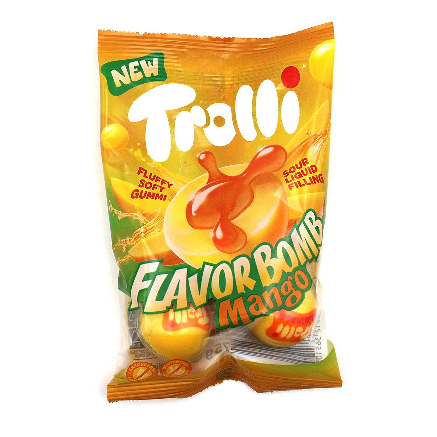 TROLLI Süßigkeit, 1 x 75 g, Flavor Bomb Mango