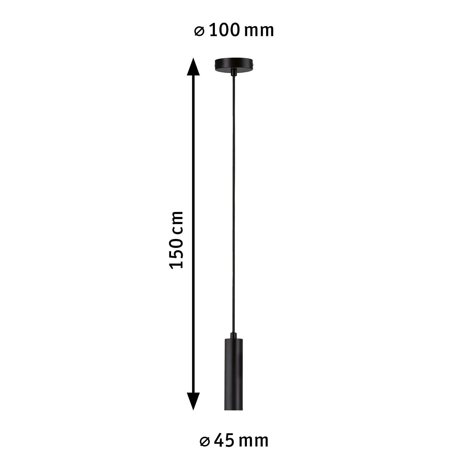 Neordic Metall, Pendelleuchte Leuchtmittel, Paulmann 230V Kine Schwarz ohne 1x60W E27 max.