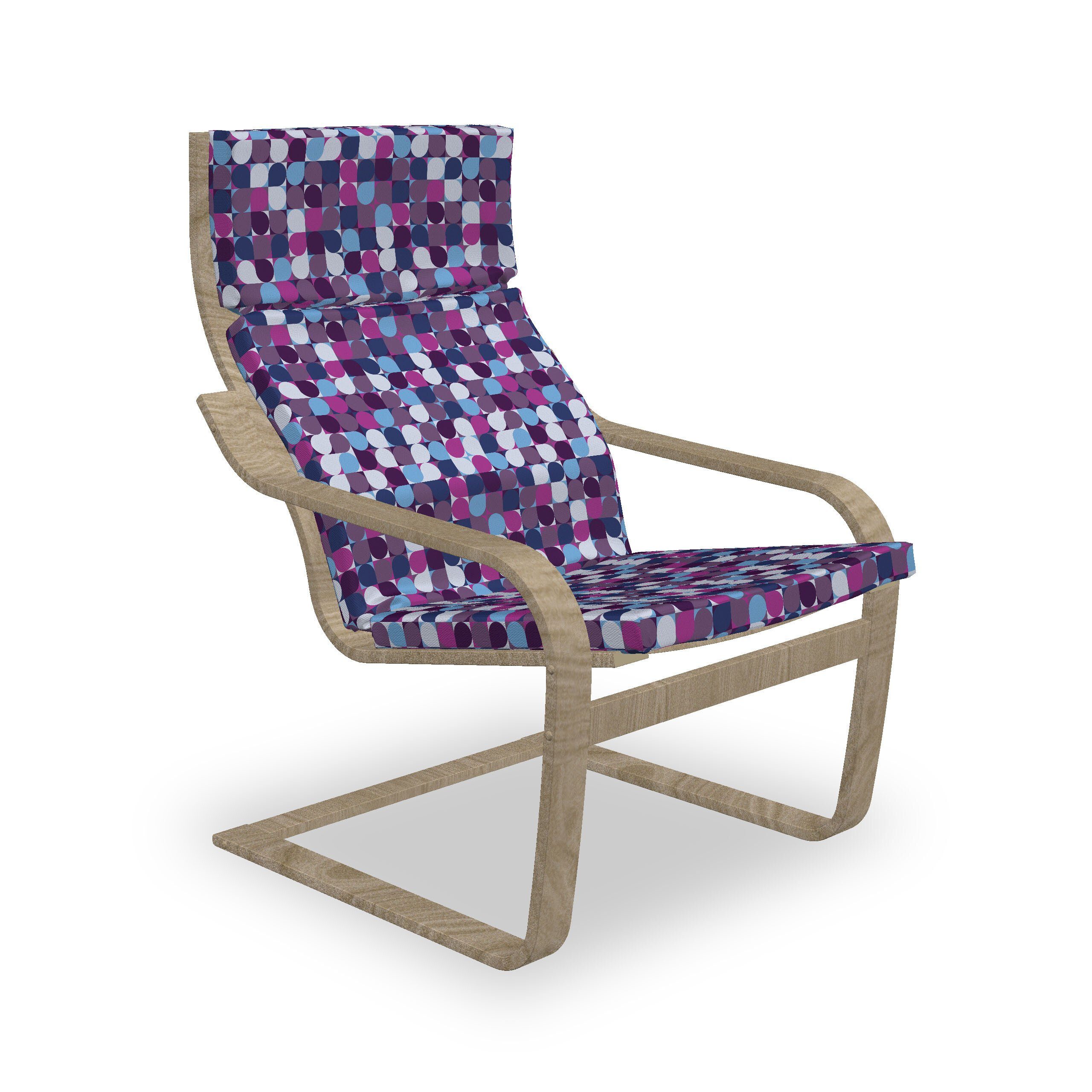Abakuhaus Stuhlkissen Sitzkissen mit Stuhlkissen mit Hakenschlaufe und Reißverschluss, Geometrisch Abstrakter Kreis-Mosaik