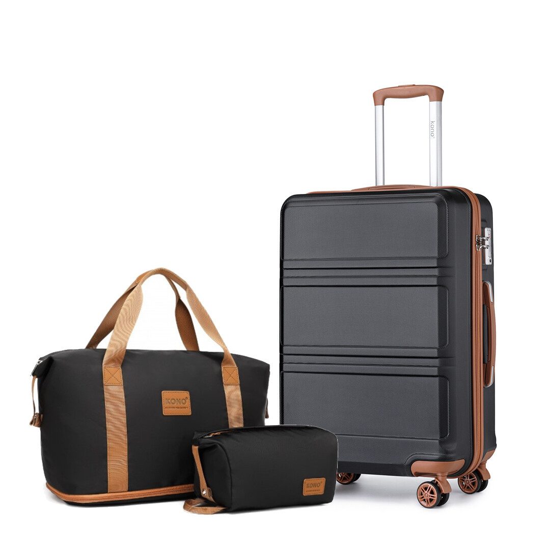 KONO Kofferset 3-teiliges Reiseset: Trolley-Koffer + günstig online kaufen