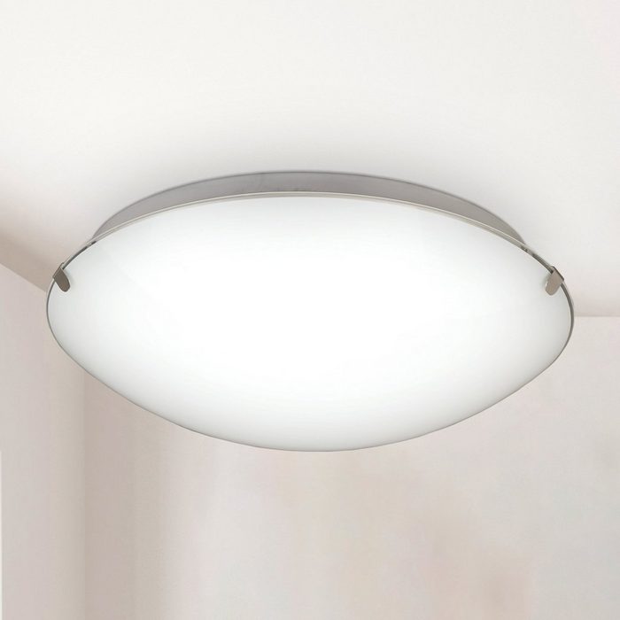 B.K.Licht LED Deckenleuchte Amaris LED fest integriert Warmweiß LED Deckenlampe Glas-Lampe Bad-Leuchte Licht Wohnzimmer Küche 11W