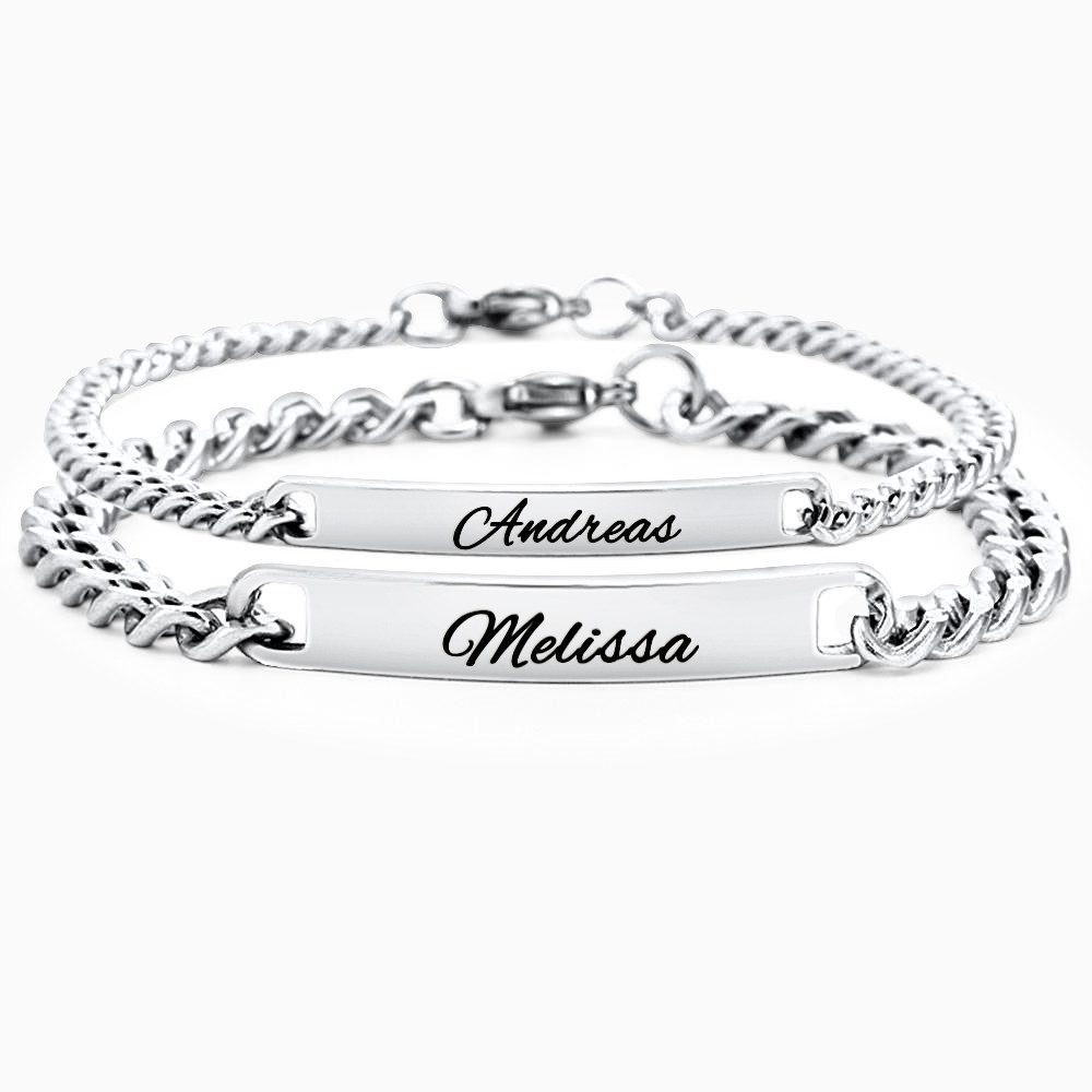 OTANTO Armband mit Gravur Partnerarmbänder mit Gravur Pärchen Armbänder