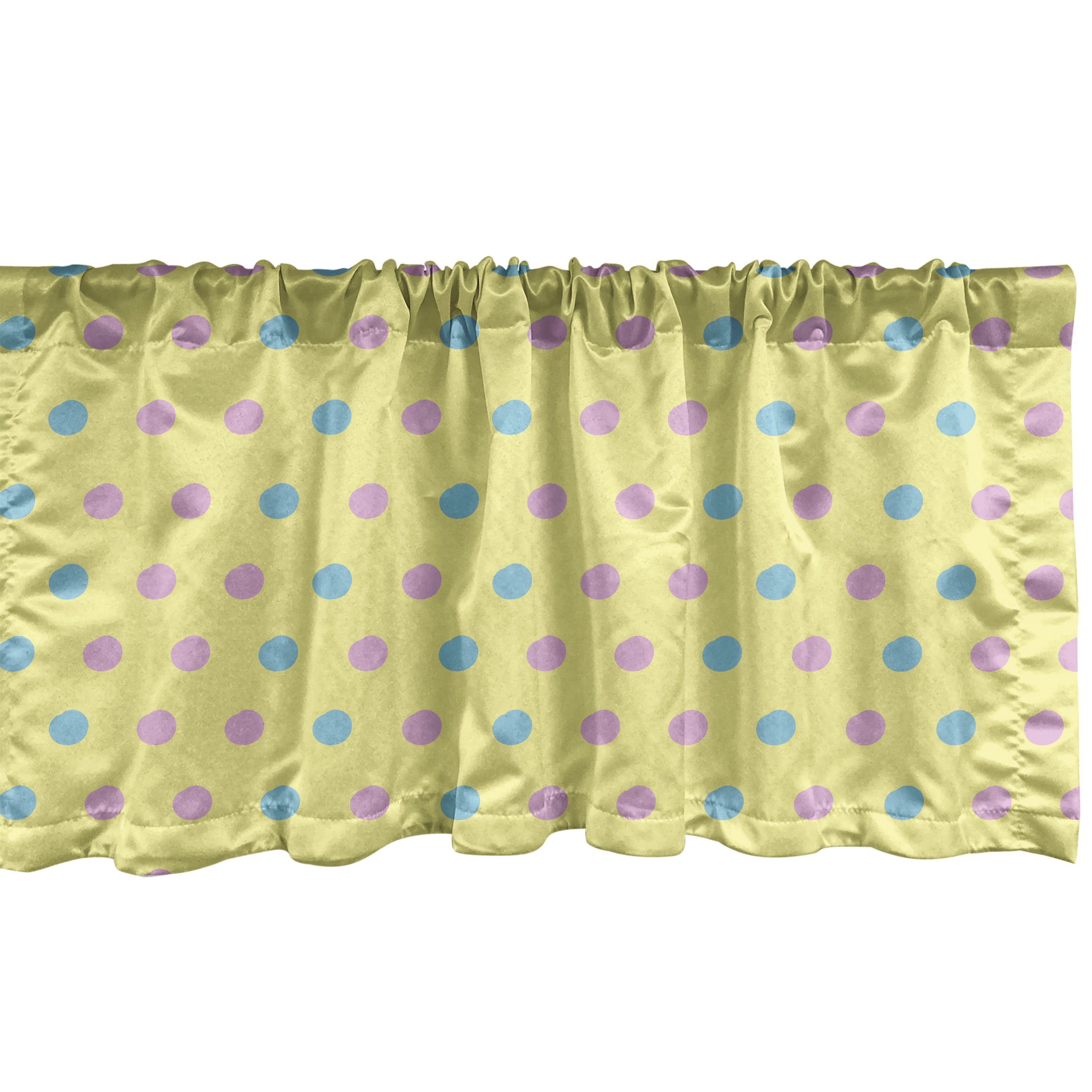Dekor Volant Blots Tupfen Repeating Scheibengardine Vorhang für Küche Abakuhaus, Microfaser, Rosa Stangentasche, mit Schlafzimmer