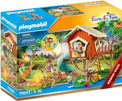 Playmobil® Konstruktions-Spielset »Abenteuer-Baumhaus mit Rutsche (71001), Family Fun«, (101 St), Made in Germany