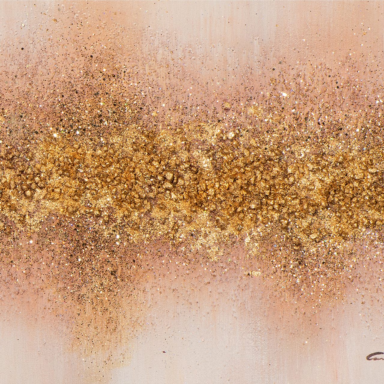 ArtUniverse Gemälde Glitzernder Horizont 50 x 150 cm, Abstrakt