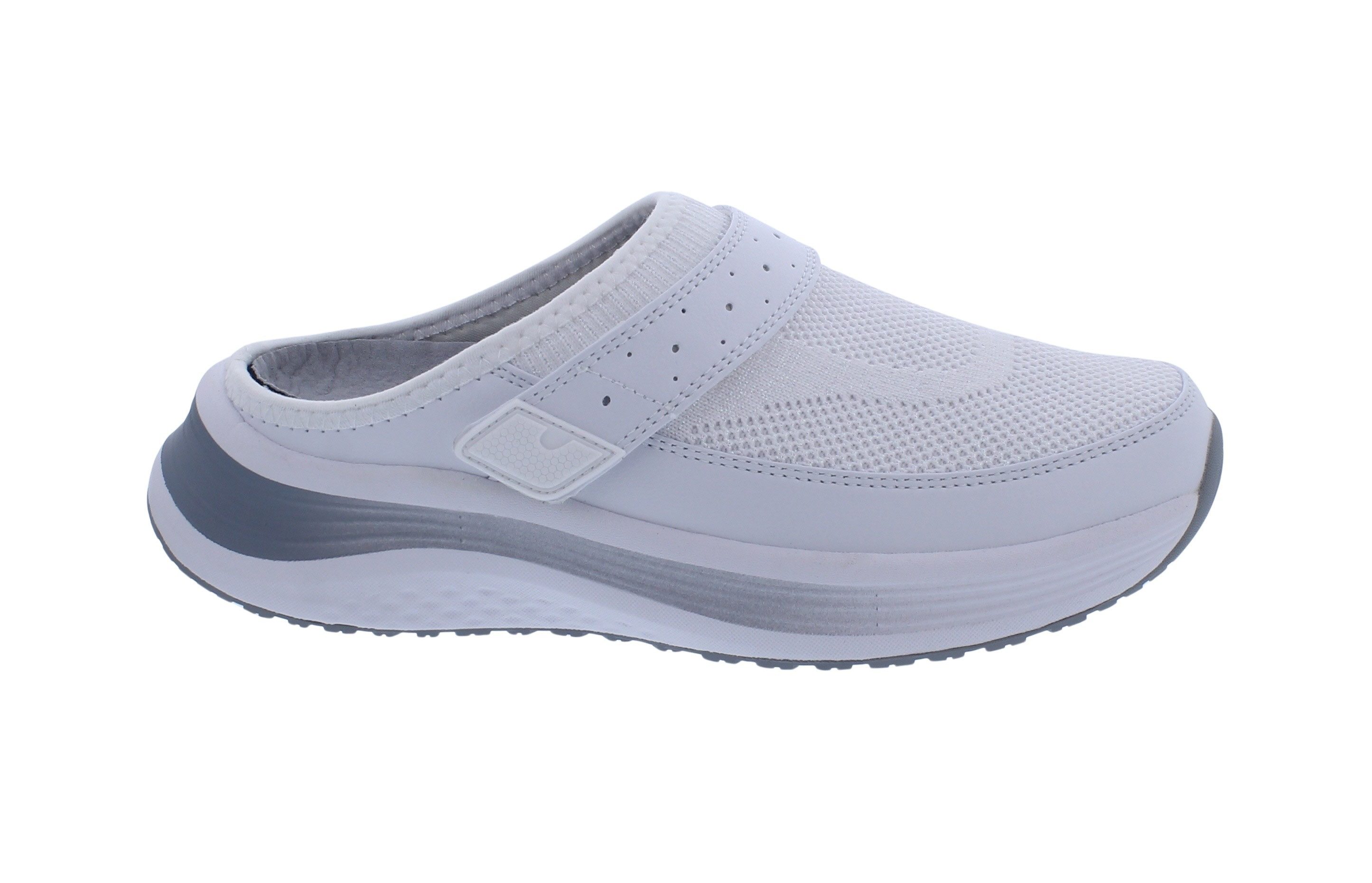 OrthoFeet Iris Damenclog Stretch-Strick Slip-On White 72021 Clog