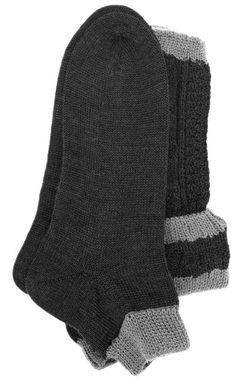 Lusana Trachtensocken Loferl 2tlg. L479-203 anthrazit mittelgrau