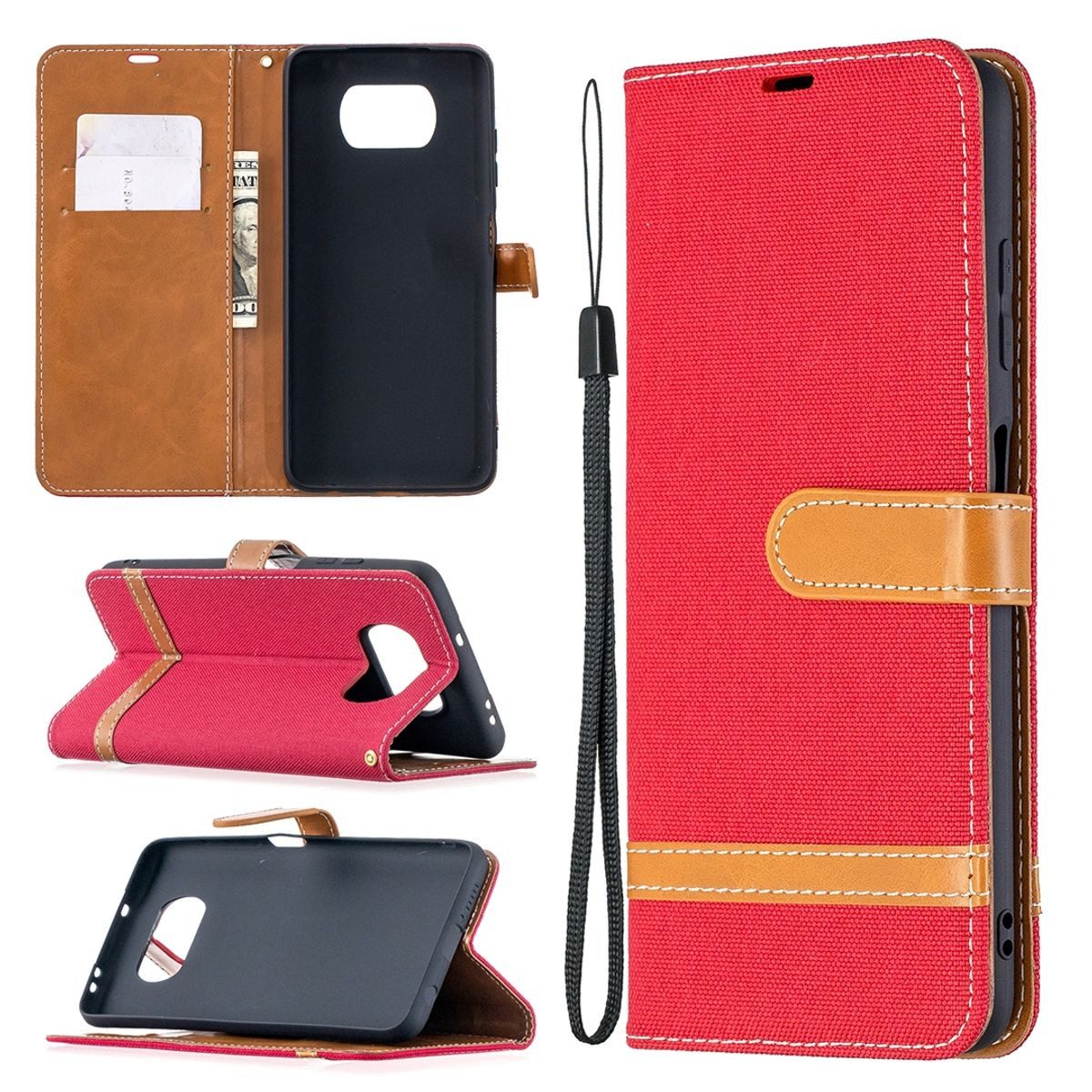 König Design Handyhülle Xiaomi Poco X3, Schutzhülle Schutztasche Case Cover Etuis Wallet Klapptasche Bookstyle