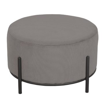 RINGO-Living Stuhl Hocker Healani in Grau aus Cord 340x570mm, Möbel