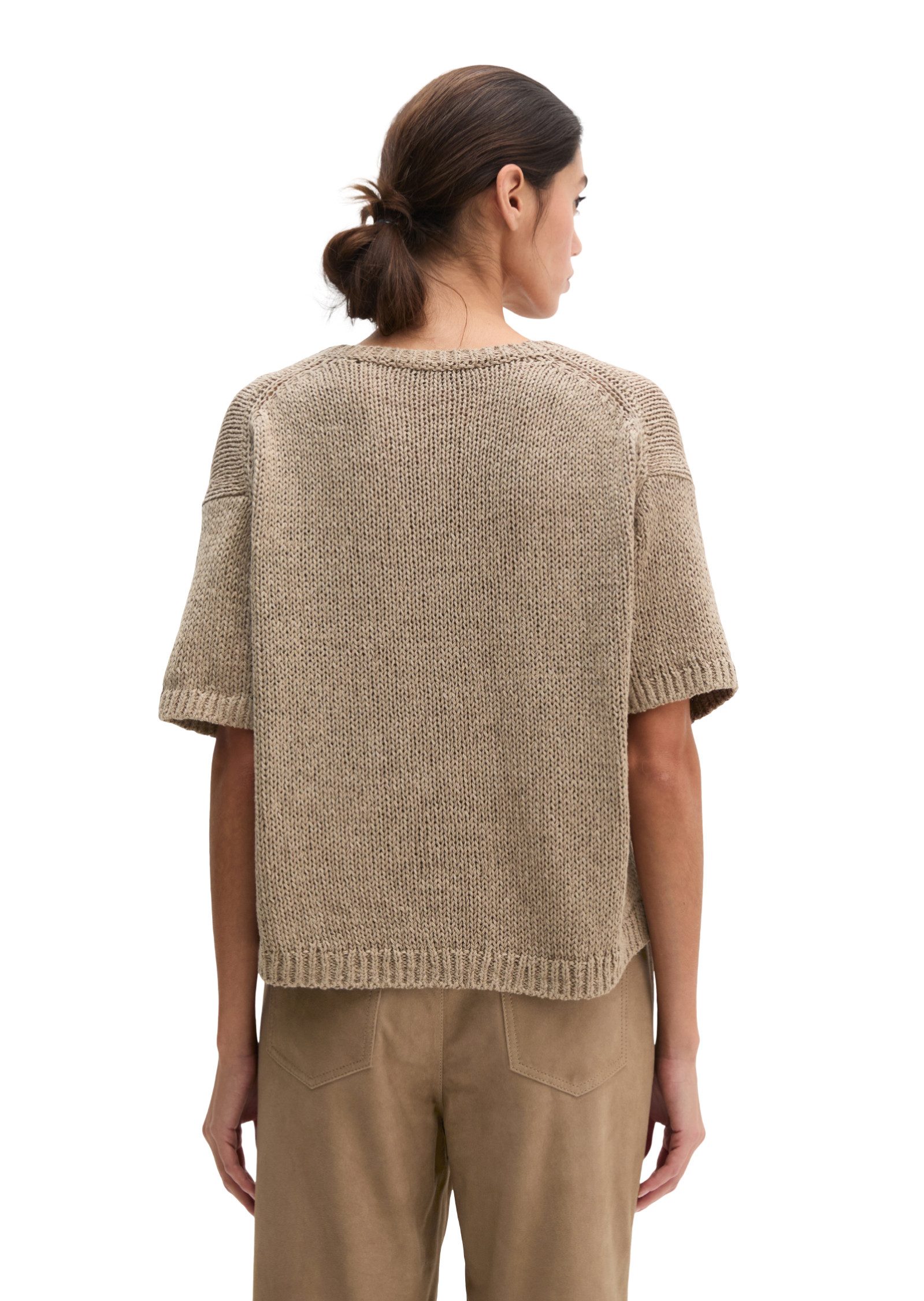 Marc O'Polo Kurzarmpullover loose aus Organic Cotton-Mix günstig online kaufen