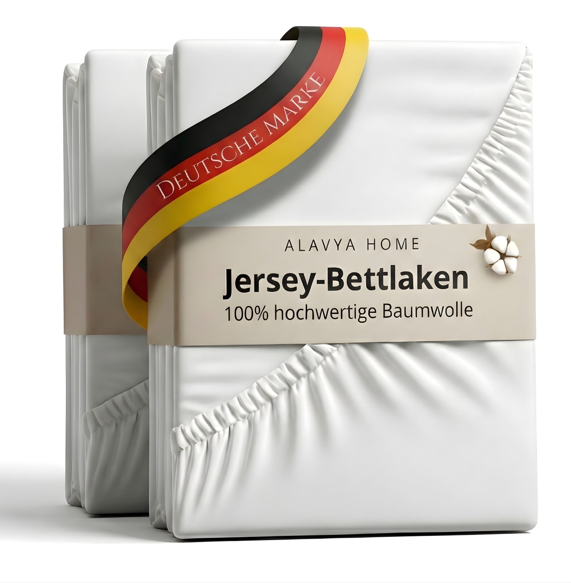 Alavya Home® Spannbettlaken Premium Jersey-Bettlaken mit Rundumgummizug, (2 günstig online kaufen