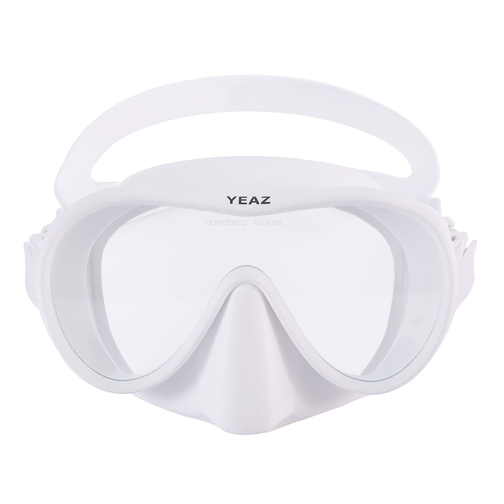 VIBES Passform supersoftem Optimale Taucherbrille weiß schnorchelset, YEAZ OCEAN dank Silikon
