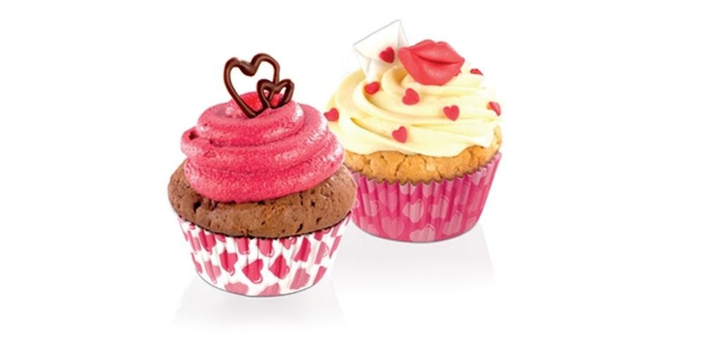 Tescoma Muffinform Muffin-Körbchen DELÍCIA ø 6 cm, 60 St., Herzchen
