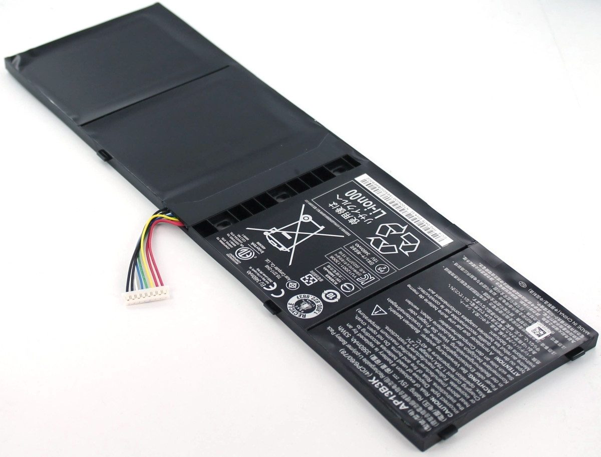 Acer Akku für Acer Aspire V5-573G Li-Pol 15 Volt 3560 mAh schwarz Laptop-Akku 3560 mAh (15 V)
